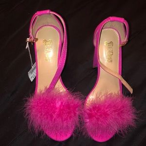 Pink Fury heels